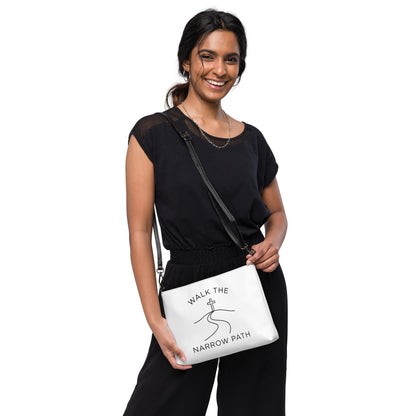 Faux leather crossbody bag with adjustable strap - Adomtok