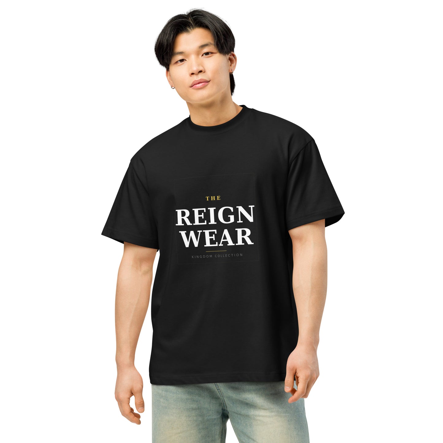 Mens boxy t shirt with relaxed oversized fit - Adomtok