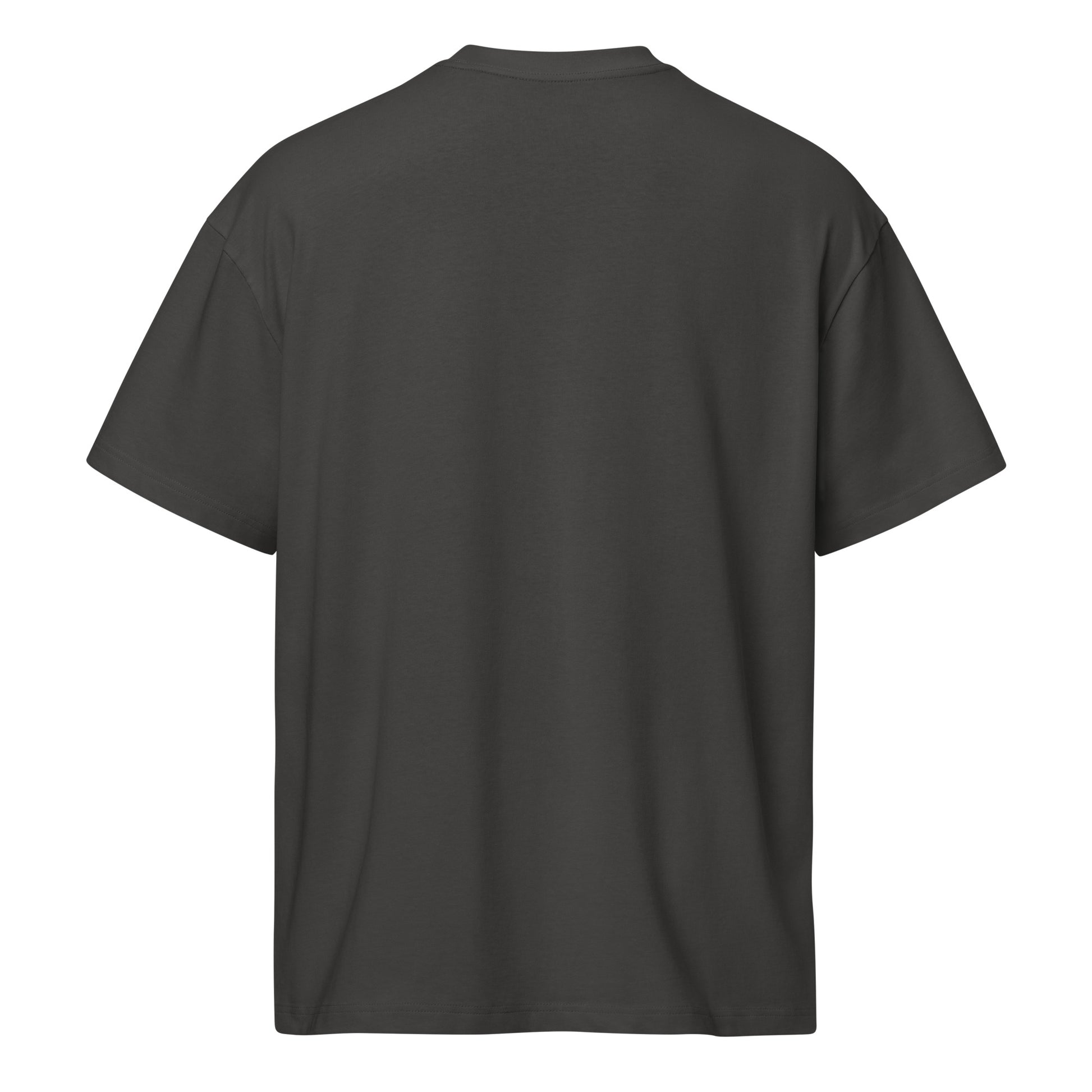 Relaxed cotton tee with durable ribbed collar - Adomtok