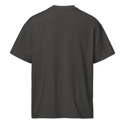 Relaxed cotton tee with durable ribbed collar - Adomtok