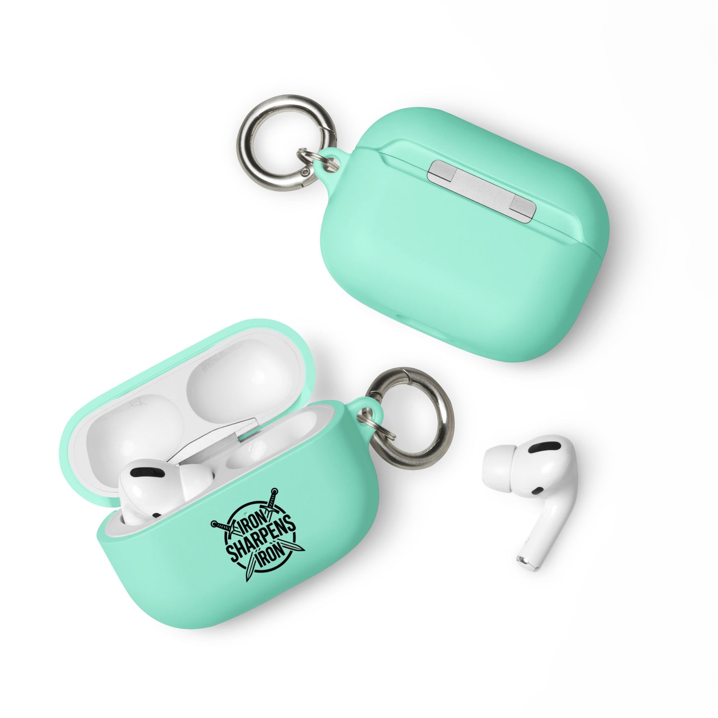 Durable TPU AirPods protective case with carabiner - Adomtok