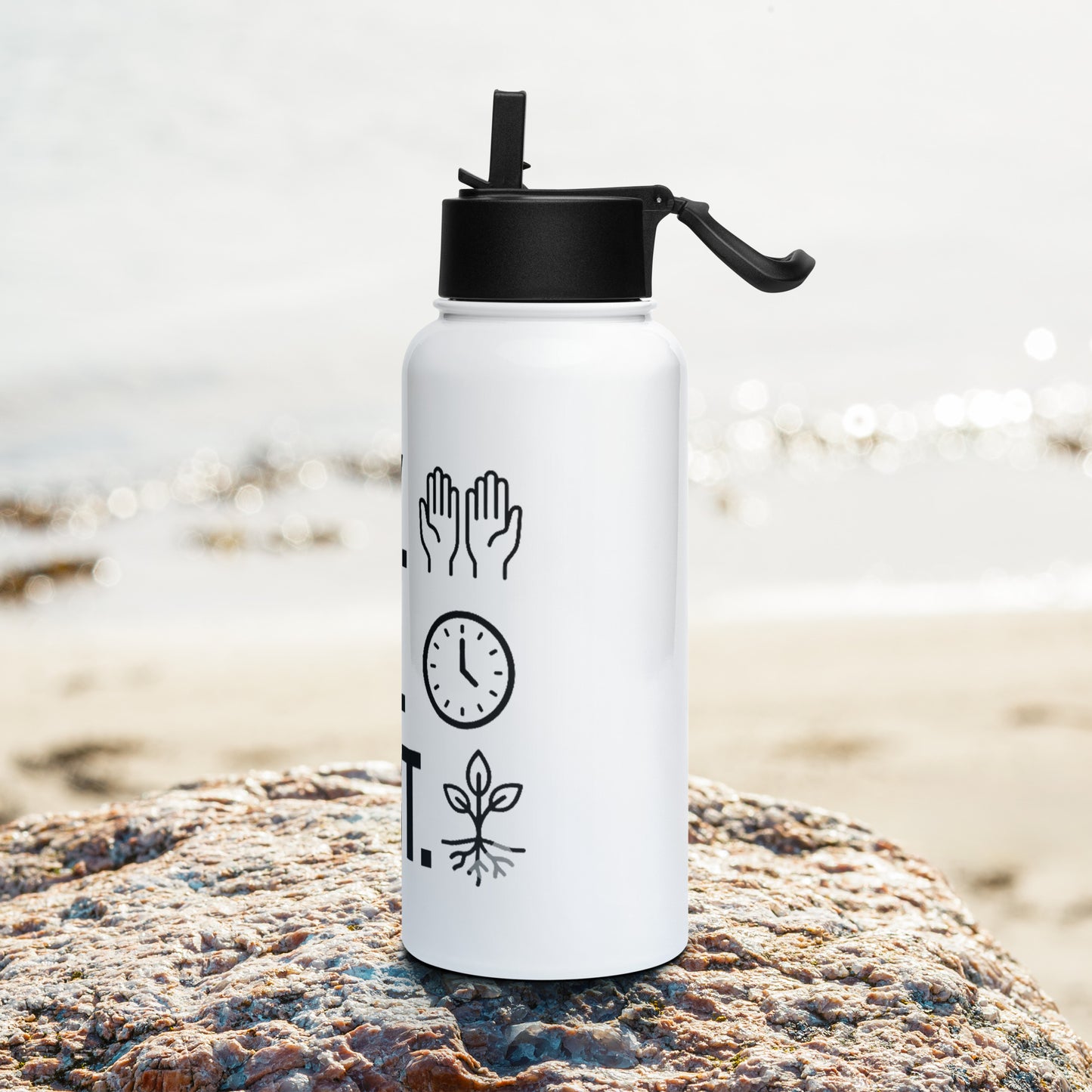 Large capacity stainless steel bottle for hydration - Adomtok