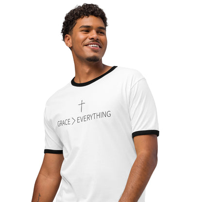 Retro style cotton tee with contrast trim details - Adomtok