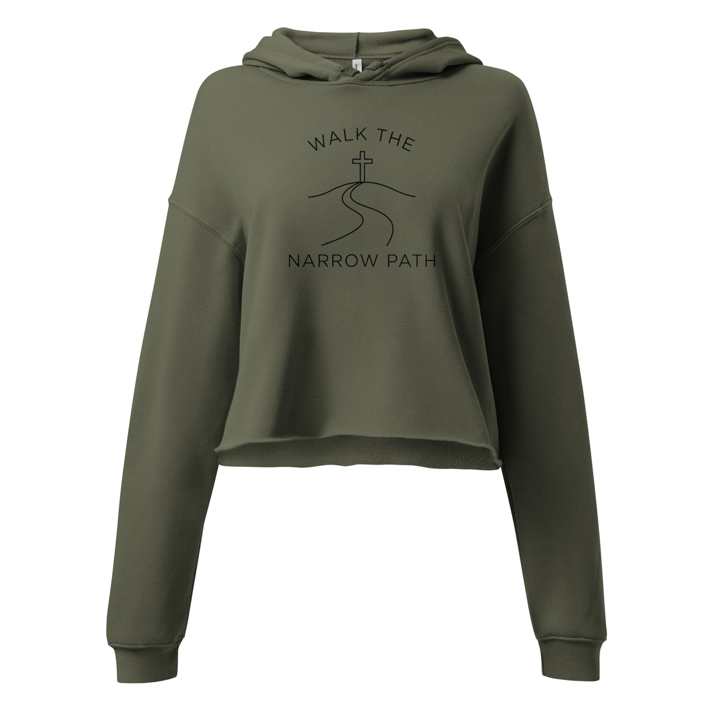 Fashion cropped hoodie with dropped shoulder design - Adomtok