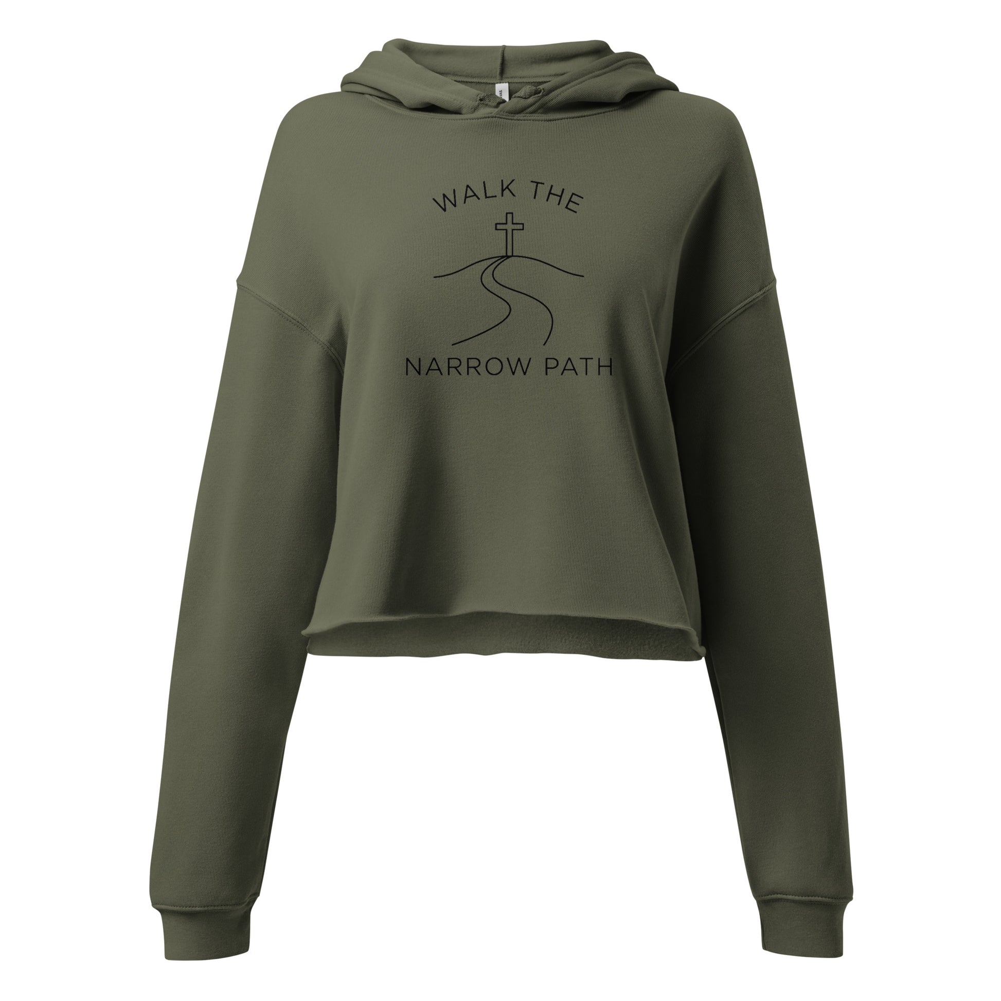 Fashion cropped hoodie with dropped shoulder design - Adomtok