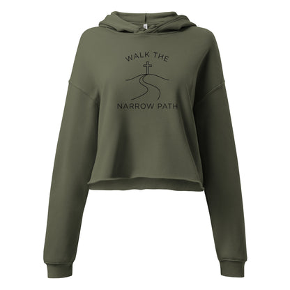 Fashion cropped hoodie with dropped shoulder design - Adomtok