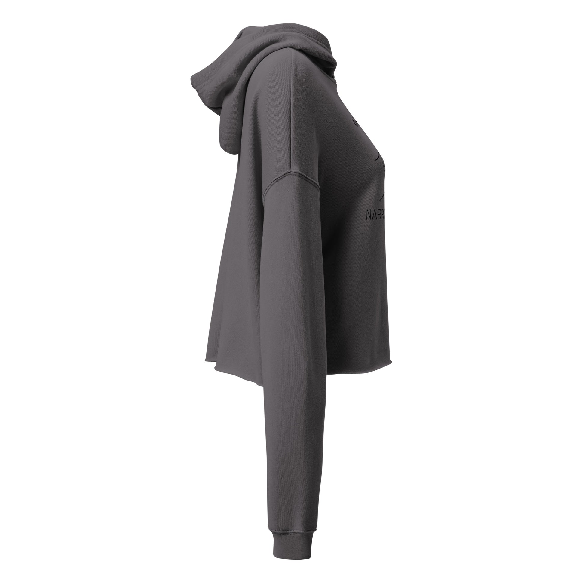 Minimal cropped hoodie with dropped shoulder sleeves - Adomtok