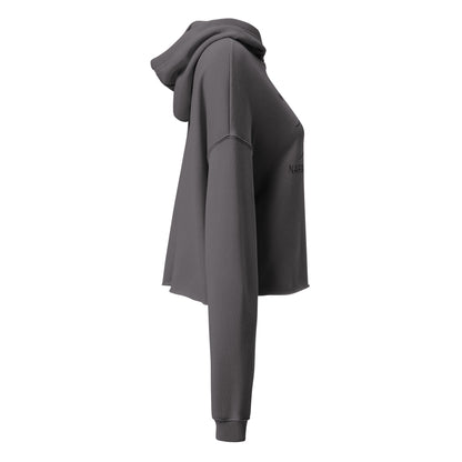 Minimal cropped hoodie with dropped shoulder sleeves - Adomtok