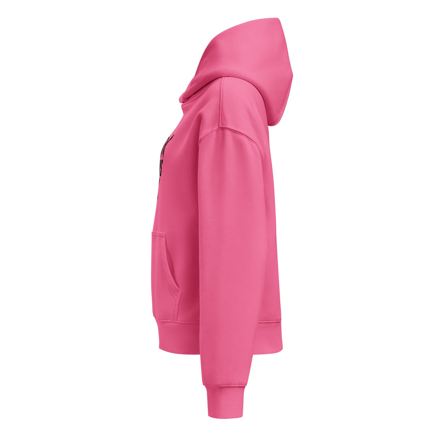 Cotton fleece hoodie with relaxed easygoing fit - Adomtok