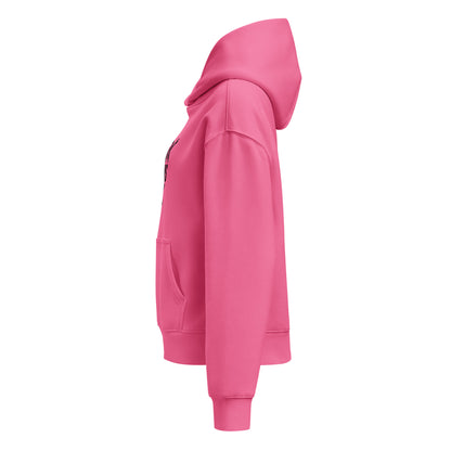Cotton fleece hoodie with relaxed easygoing fit - Adomtok